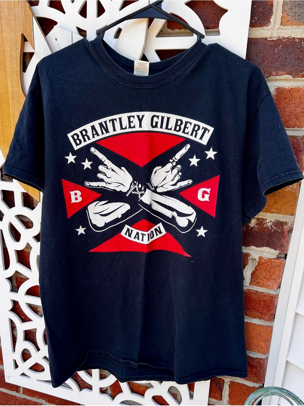 Brantley Gilbert Nation Graphic Tee Size Large Black Country Music Shirt